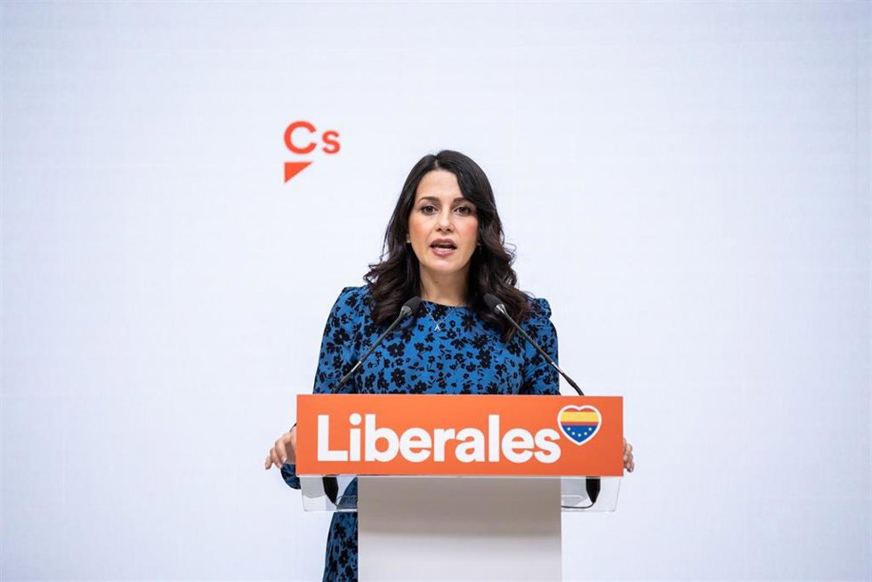 Imagen de archivo de la líder de Ciudadanos, Inés Arrimadas, en rueda de prensa