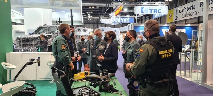 La directora general de la Guardia Civil, María Gámez, durante el Foro 'Incorporación del reto demográfico al modelo de seguridad' celebrado en el recinto ferial del IFEMA.