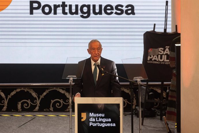 Archivo - 31 July 2021, Brazil, Sao Paulo: Portuguese President Marcelo Rebelo de Sousa attends the opening ceremony of the Museum of the Portuguese Language rebuilt after the 2015 fire. Photo: Paulo Lopes/ZUMA Press Wire/dpa