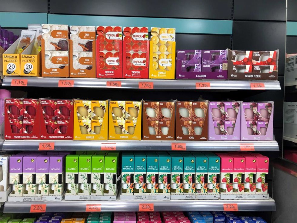 Surtido de Velas Perfumadas, en el lineal de Mercadona