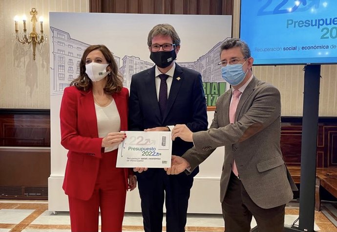 El alcalde de Vitoria, Gorka Urtaran, en la presentacin del proyecto de Presupuestos de la ciudad para 2022