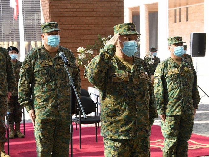 Archivo - Oficiales militares del Ejército de Chile