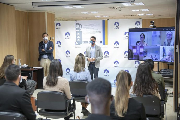 El consejero de Transición Ecológica del Cabildo de Tenerife, Javier Rodríguez, en la bienvenida a los nuevos trabajadores del Consejo Insular de Aguas