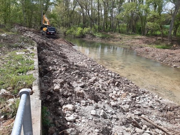 Actuaciones de la CHD en el río Duero, dentro del término de Padilla.