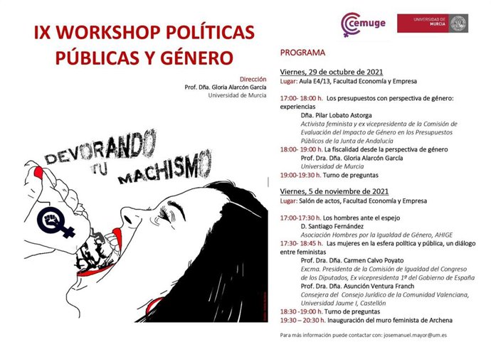 Carmen Calvo participa este viernes en un diálogo entre feministas de la esfera pública organizado por la UMU