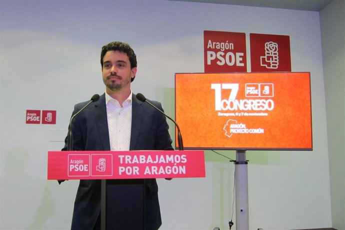 El secretario de Organización del PSOE Aragón, Darío Villagrasa.