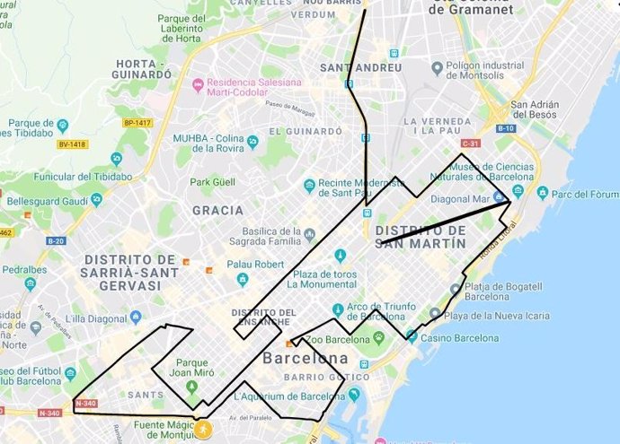 Circuit urb de la Zurich Marató de Barcelona 2021