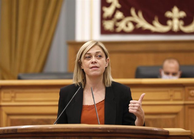 La portavoz del Grupo Parlamentario Ciudadanos, Carmen Picazo, en el pleno de las Cortes