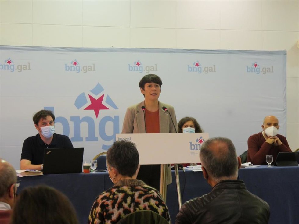 La portavoz nacional del BNG, Ana Pontón, ante el Consello Nacional.