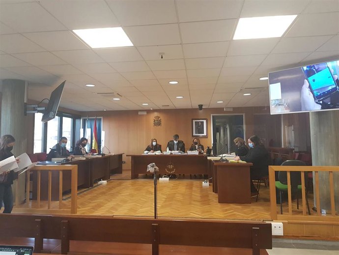 Los acusados comparecen por videoconferencia en la sección quinta de la Audiencia Provincial de Pontevedra