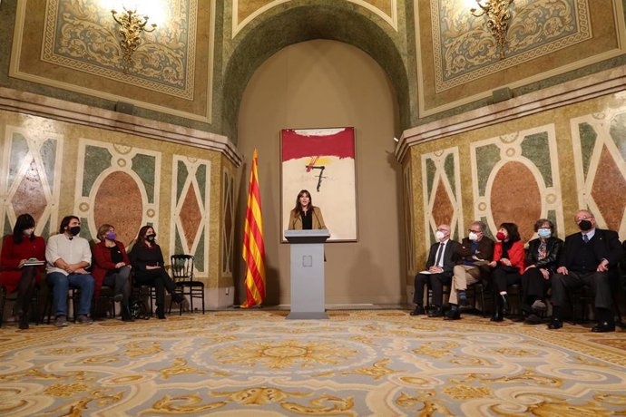 El Parlament conmemora el 50 aniversacio de la creación de la Assemblea de Catalunya en un acto institucional, a 5 de noviembre de 2021, en Barcelona.