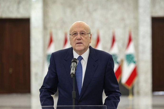 Archivo - El primer ministro de Líbano, Nayib Mikati