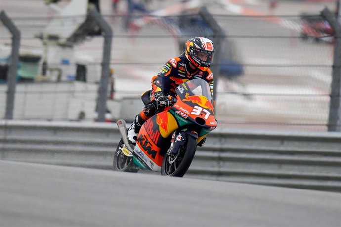 El piloto español de Moto3 Pedro Acosta (KTM) en el Gran Premio de Las Américas