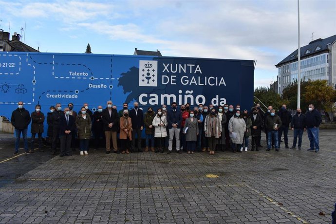 El vicepresidente segundo de la Xunta, Francisco Conde, en la presentación del tráiler de 'Camiño da innovación'.