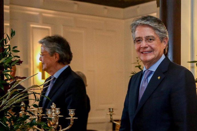El Presidente de Ecuador, Guillermo Lasso, posa después de una entrevista para Europa Press