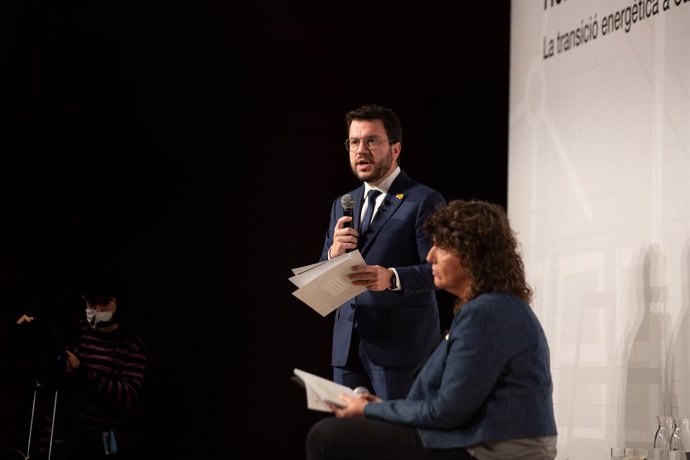 El president Aragons i la consellera Teresa Jord en un acte recent