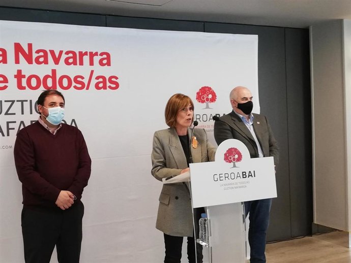 Archivo - La portavoz de Geroa Bai, Uxue Barkos