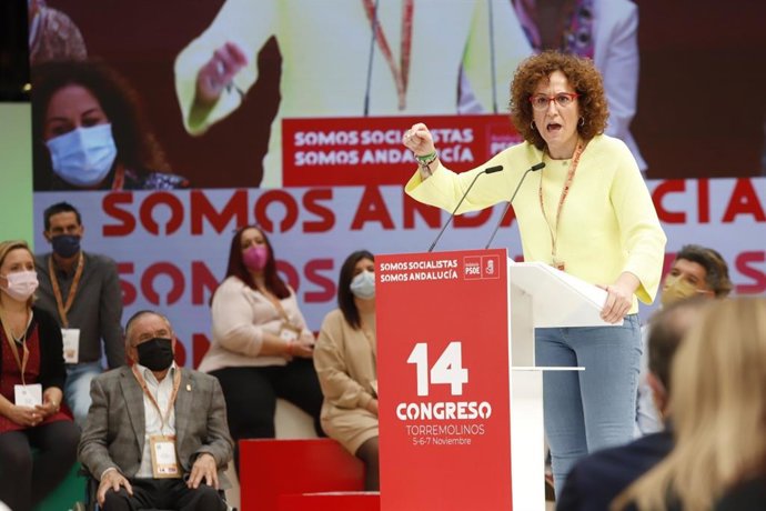 La secretaria general CCOO-A, Nuria López, en el Congreso del PSOE-A