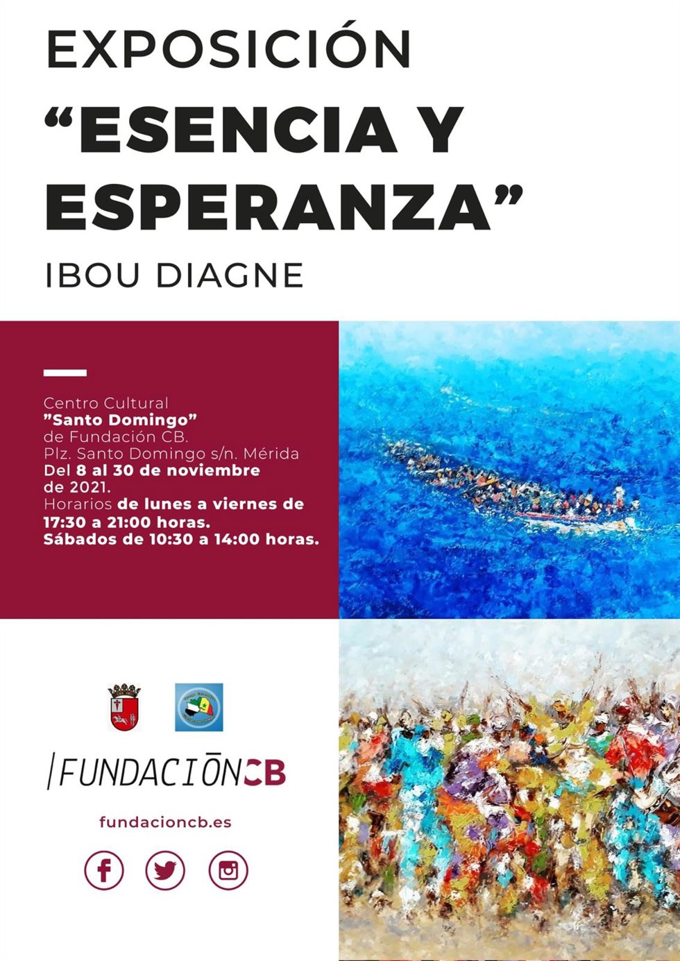 Cartel de la exposición "Esencia y Esperanza" en Mérida