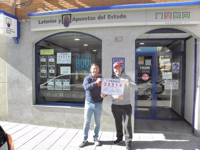 Administración de Loterías N1 de la localidad de Azuqueca de Henares que ha premiado un boleto.