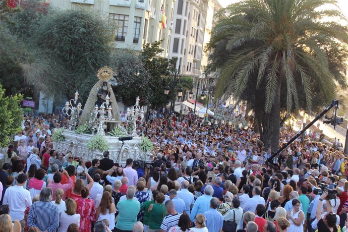 La Virgen de África, en su salida procesional de 2019