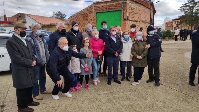 El presidente de Cantabria, Miguel Ángel Revilla, en el acto de celebración de la puesta en marcha de las obras del tramo del AVE Amusco-Osorno