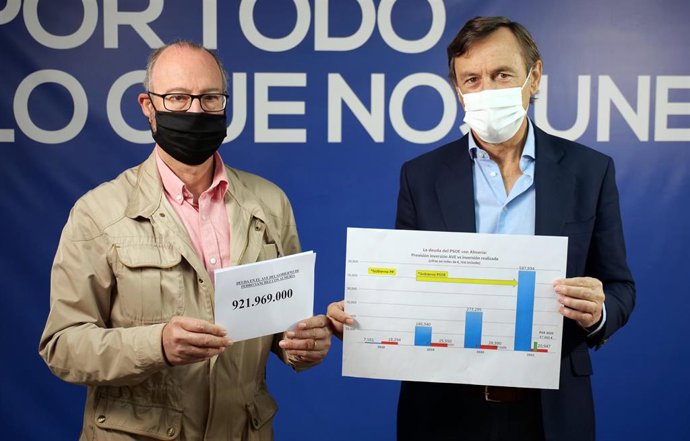 Los senadores del PP de Almería Rafael Hernando y Luis Rogelio Rodríguez