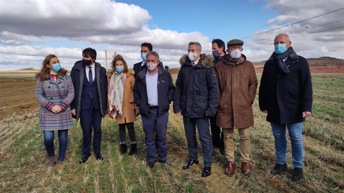 Visita a las obras del tramo Amusco-Osorno de la Alta Velocidad a Cantabria.