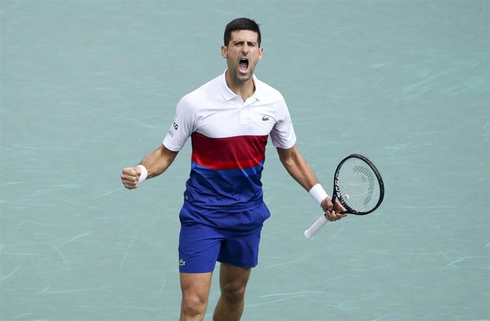 El tenista serbio Novak Djokovic en el Masters 1.000 de París