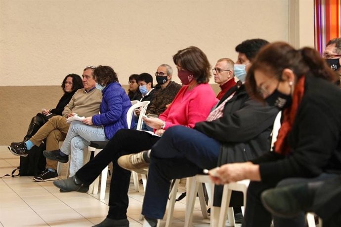 La presidenta de la ANC, Elisenda Paluzie, en la reunión plenaria del Secretariado Nacional de la ANC en Perpignan(Francia)