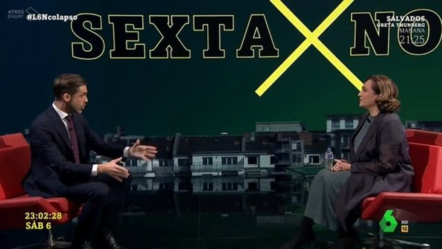 La alcaldesa de Barcelona, Ada Colau, en una entrevista de La Sexta