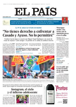 Portada El País, 7 de noviembre 2021