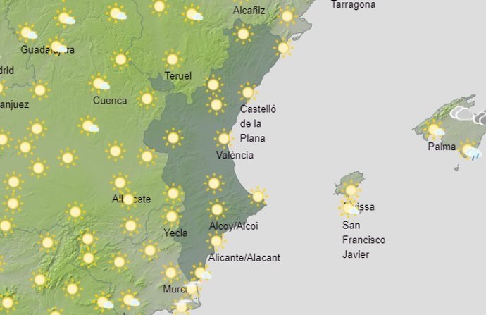 Predicción del tiempo para este domingo 7 de noviembre