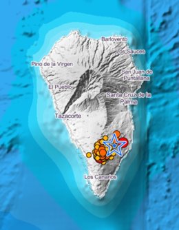 Localizan casi una veintena de terremotos en La Palma desde la medianoche