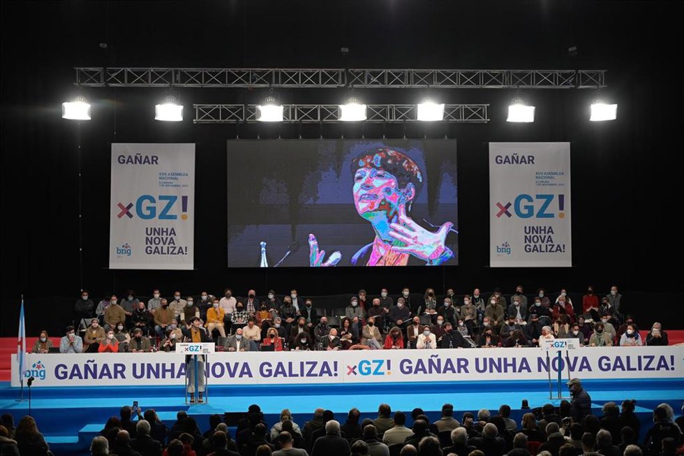 La portavoz nacional del BNG, Ana Pontón, en el arranque de la XVII Asemblea Nacional