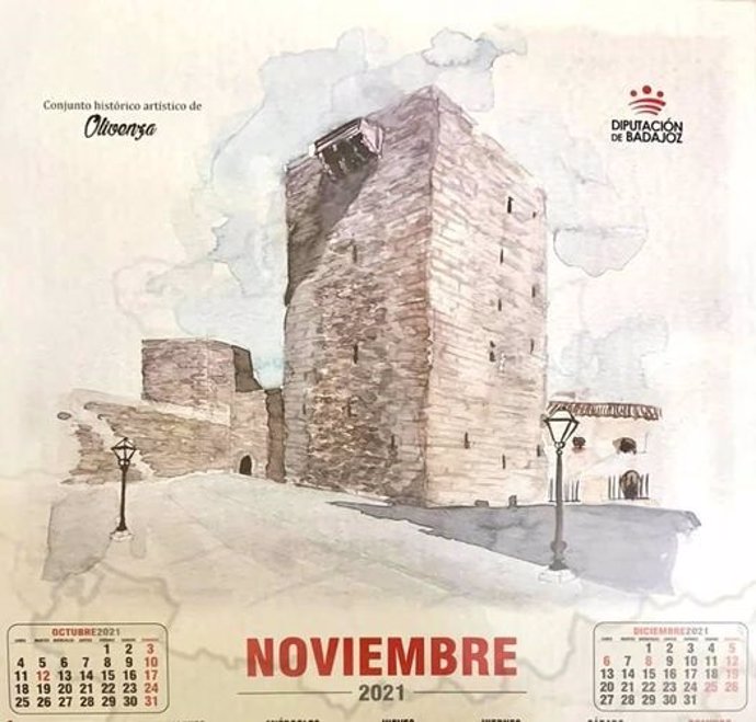 Calendario 2021 de la Diputación de Badajoz