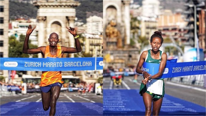 Kosgei y Teshome baten el récord del Marató Barcelona