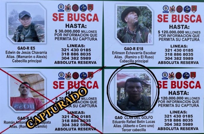Imagen de alias 'Alberto', señalado por las autoridades colombianas como presunto autor del asesinato de cuatro militares en Antioquia