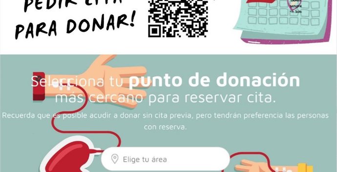 Gráfico ilustrativo sobre los requisitos para pedir cita para donar sangre en CyL