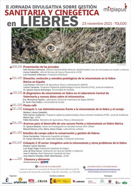 Cartel de la jornada sobre la mixomatosis.