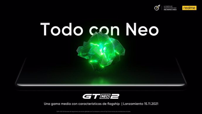 Cartel de presenntación de realme GT Neo 2.
