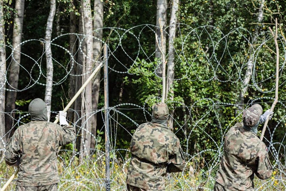 Archivo - Refuerzo de la seguridad en la frontera entre Polonia y Bielorrusia
