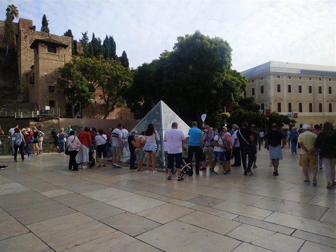 Turistas en el centro de Málaga capital.