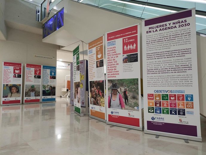 Imagen de la exposición 'Mujeres y niñas en la agenda 2030' en el Museo de la Ciencia de Valladolid.
