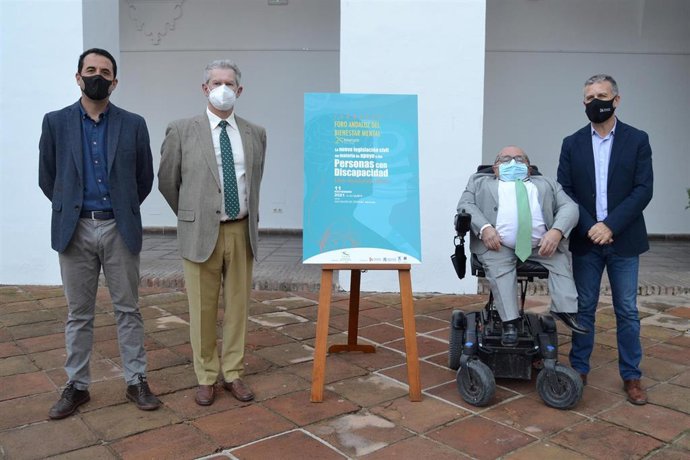 El presidente del IPBS de la Diputación de Córdoba, Francisco Ángel Sánchez, en la presentación del Foro Andaluz de Bienestar Mental, bajo el título 'La nueva legislación civil en materia de apoyo a las personas con discapacidad'.