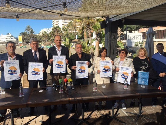 Colectivos del sector turístico de Málaga organizan una marcha para pedir espigones para las playas de Marbella