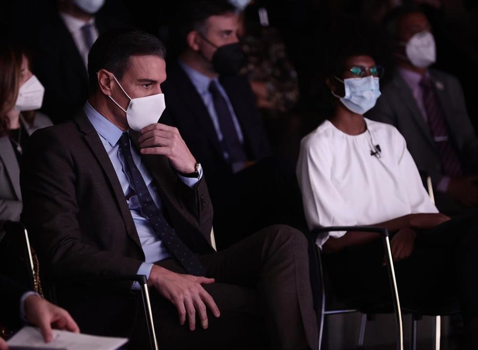 El presidente del Gobierno, Pedro Sánchez, participa en el acto conmemorativo del 70 aniversario de la Convención de Ginebra de 1951 sobre el Estatuto de los Refugiados