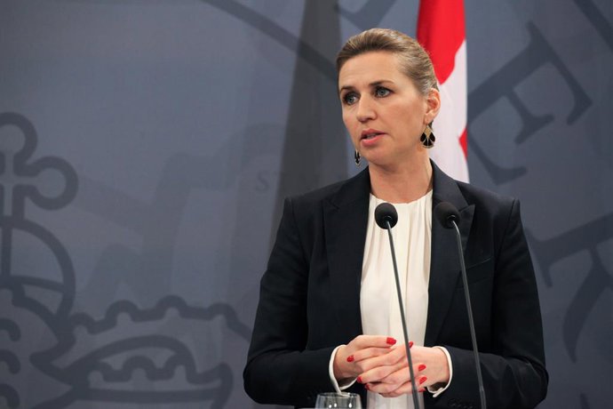03 November 2021, Denmark, Copenhagen: Danish Prime Minister Mette Frederiksen speaks at a Nordic Council press conference in Copenhagen. Photo: Steffen Trumpf/dpa