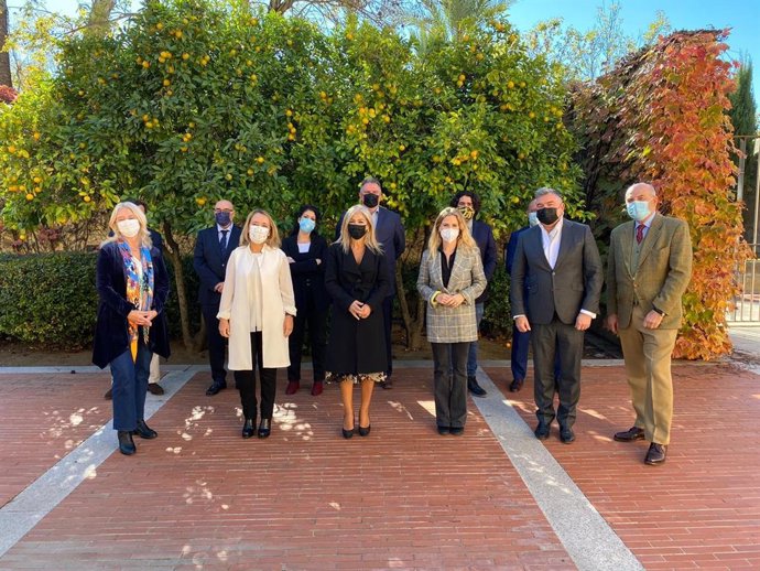 La consejera de Cultura y Patrimonio Histórico de la Junta de Andalucía, Patricia del Pozo, durante el acto para apoyar la candidatura de Cádiz al Congreso Internacional de la Lengua Española de 2025.