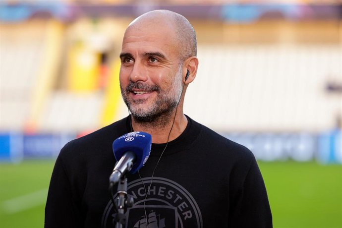 Coach Pep Guardiola of Manchester City during the UEFA Champions League, Group A football match between Club Brugge KV and Manchester City on October 19, 2021 at Jan Breydelstadion in Bruges, Belgium - Photo Perry van de Leuvert / Orange Pictures / DPPI